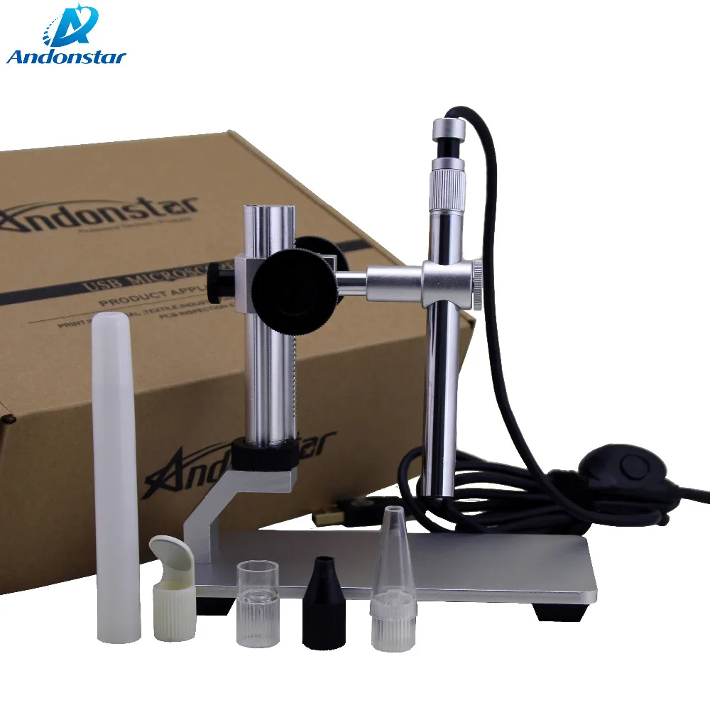 Microscope numérique Andonstar 500x8 LED caméra vidéo Microscope USB avec logiciel de mesure WIFI en option | AliExpress