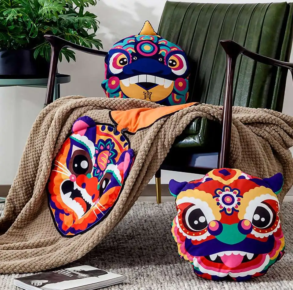 

Homesick Fashion Creative Pillow Blanket For Home Travel Warm Wearable Chunky Woman Throw Knit Blanket On The Sofa