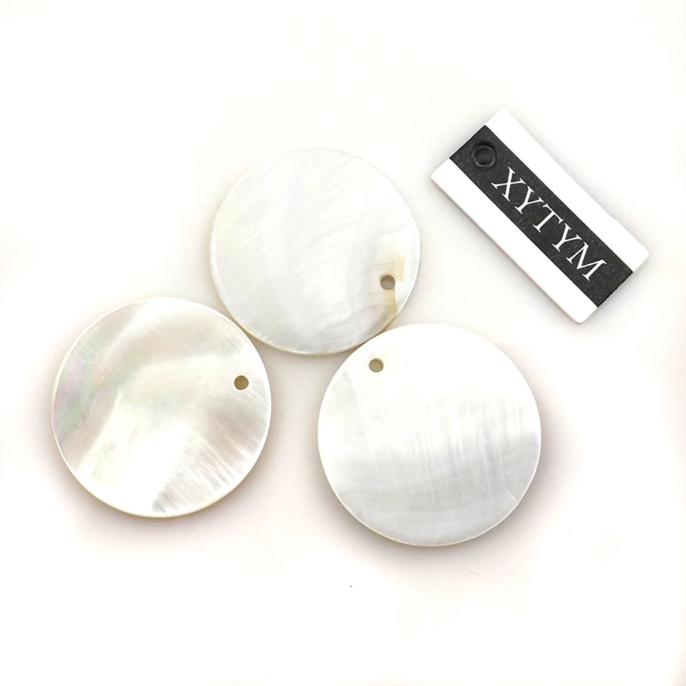 

Natural Shell Earring Pendants, 30mm Round Shell Charms For DIY Free Shipping