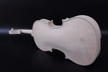 

Unfinished White Violin Flame Maple One Piece wood Master hand made #3127