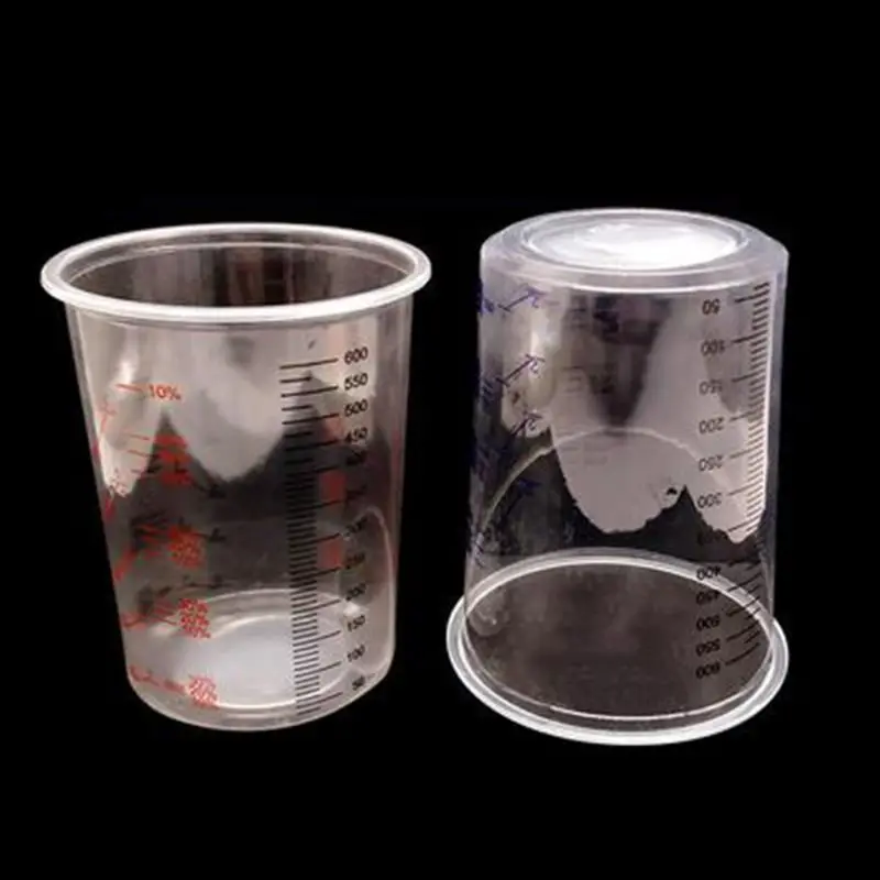 10 шт пластиковые стаканчики для Смешивания Краски 600 мл смешивающий горшок для Смешивания Краски калиброванный набор стаканчиков l29k