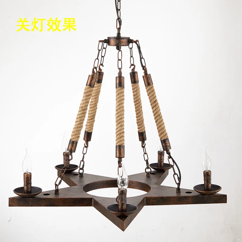 lamps Loft Pendant Lights Industrial wind rope American retro bar restaurant clothing store creative decorative