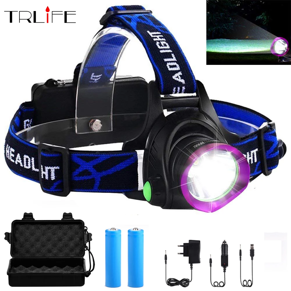 

10000 Lumens L2/T6 Led Headlamp LED Headlight Waterproof Head Torch Flashlight Head lamp Fishing Hunting Light By 2*18650 Battey