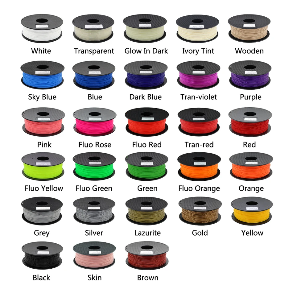 ZONESTAR Full Colors 3D printer Filament PLA Filament 1 75mm Consumables Material