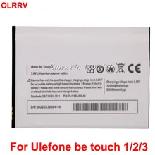 20 шт./лот для Ulefone Be Touch/Be Touch 2/3 батарея, батарейка, Аккумулятор Batterij Аккумулятор AKKU PIL 3050 мА-ч