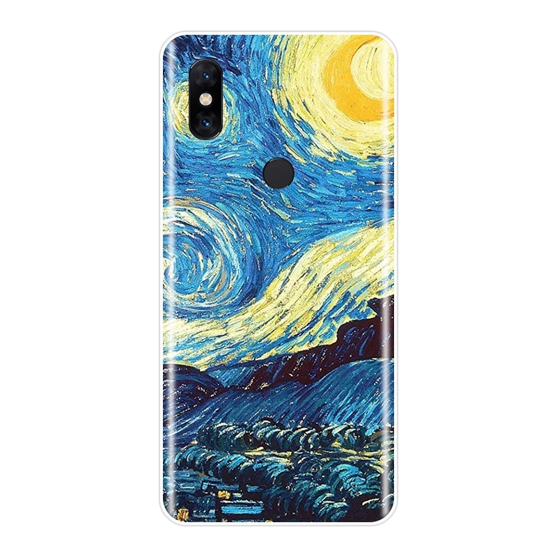 Мягкий силиконовый чехол с рисунком Ван Гога для Xiaomi Mi Mix 1 2 2S 3 Max Note 3|Бамперы| |