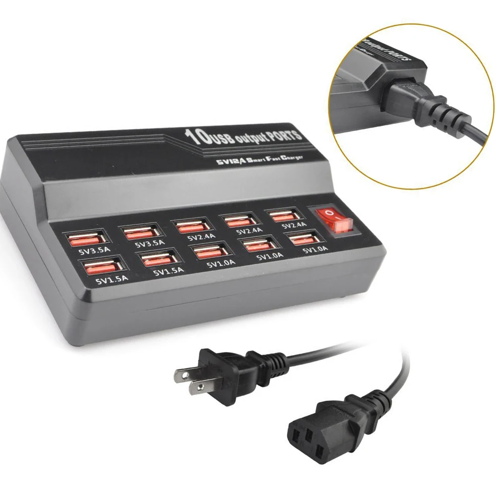 Multi USB Fast Charger USB Charging Station for iPhone 6 6S 7 Galaxy S7