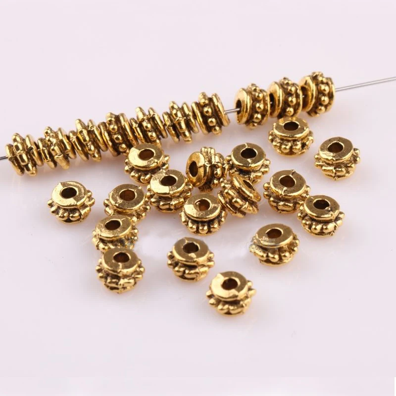 5x3mm 150Pcs Antique Silver Golden Bronze Color Flower Spacer Metal