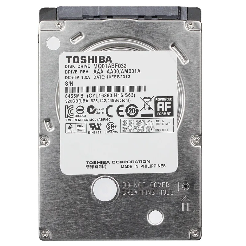 Внутренний жесткий диск TOSHIBA MQ01ABF032 для ноутбука 320 Гб HDD HD 2 5 дюйма 5400 об/мин 8M