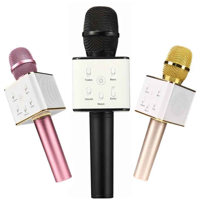 Pocket Party KTV Sing Karaoke OK Wireless Bluetooth Q7 Microphone With Speaker Fit Smartphone