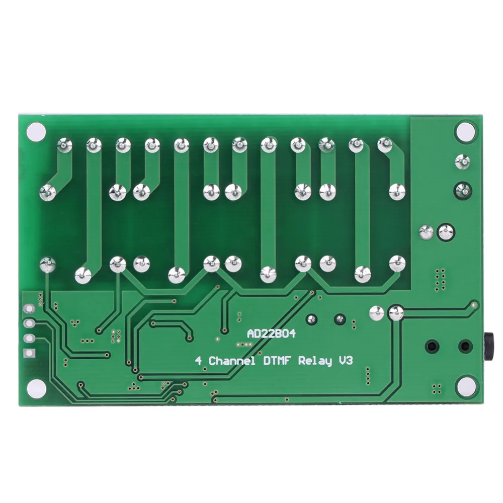 DC 12V релейное реле 4 канала DTMF 12v декодер сигналов релейная плата пульт дистанционного управления PLC AD22B04 реле высокого и низкого уровня управления