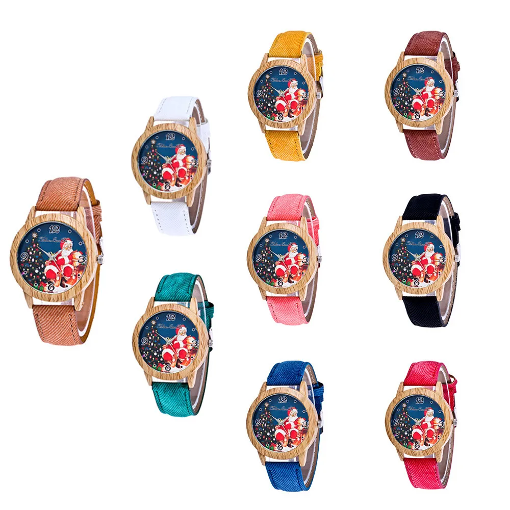 

reloj mujer Nature Wooden Watch Minimalist Clock Cowboy Strap Christmas Quartz Wristwatches Gift relogio feminino