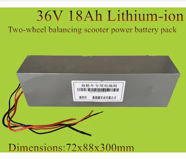 

Long size 36V 18Ah Battery pack Lithium-ion Repalcement for two Wheel Foldable Electric Scooter 500w 800w motor + 2A charger