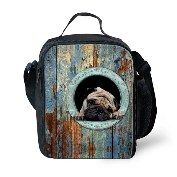 FORUDESIGNS милая собака мопс Термосумка для пищи для детей путешествия термоизолированные полиэфирные сумки для обедов, Термосумка сумки Termica - Цвет: C0052G
