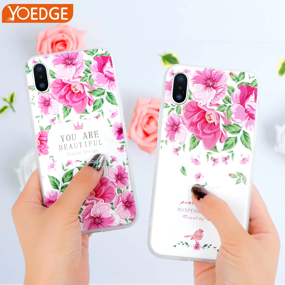 

for iPhone 7 Case Flower Coque for iPhone X 7 8 6 6S Plus 5S Back Cover Coque
