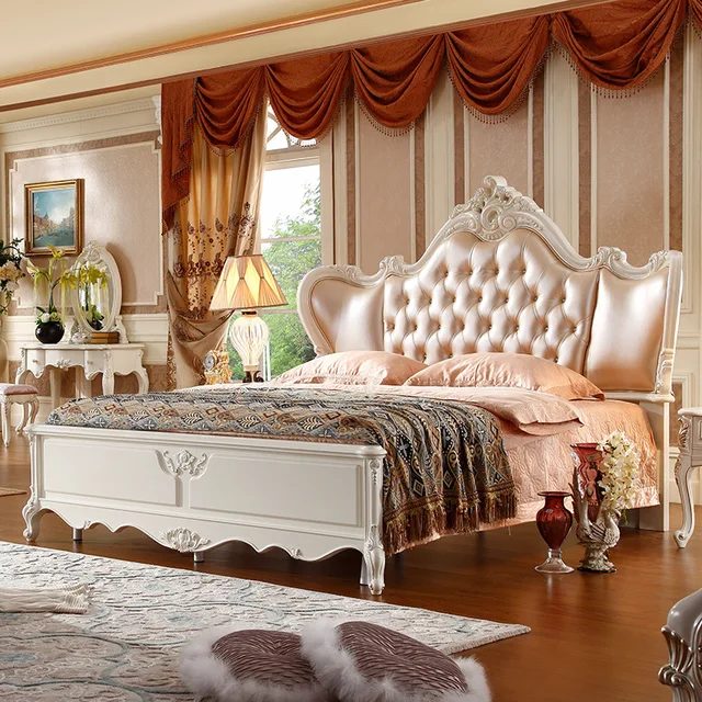 Tamaño completo diseño clásico francés cama tapizada con cristales de cama 180X200 cm pintura hornear en Sets de Dormitorio de Muebles en ... Tamaño completo diseño clásico francés cama tapizada con cristales de cama 180X200 cm pintura hornear en Sets de Dormitorio de Muebles en ...