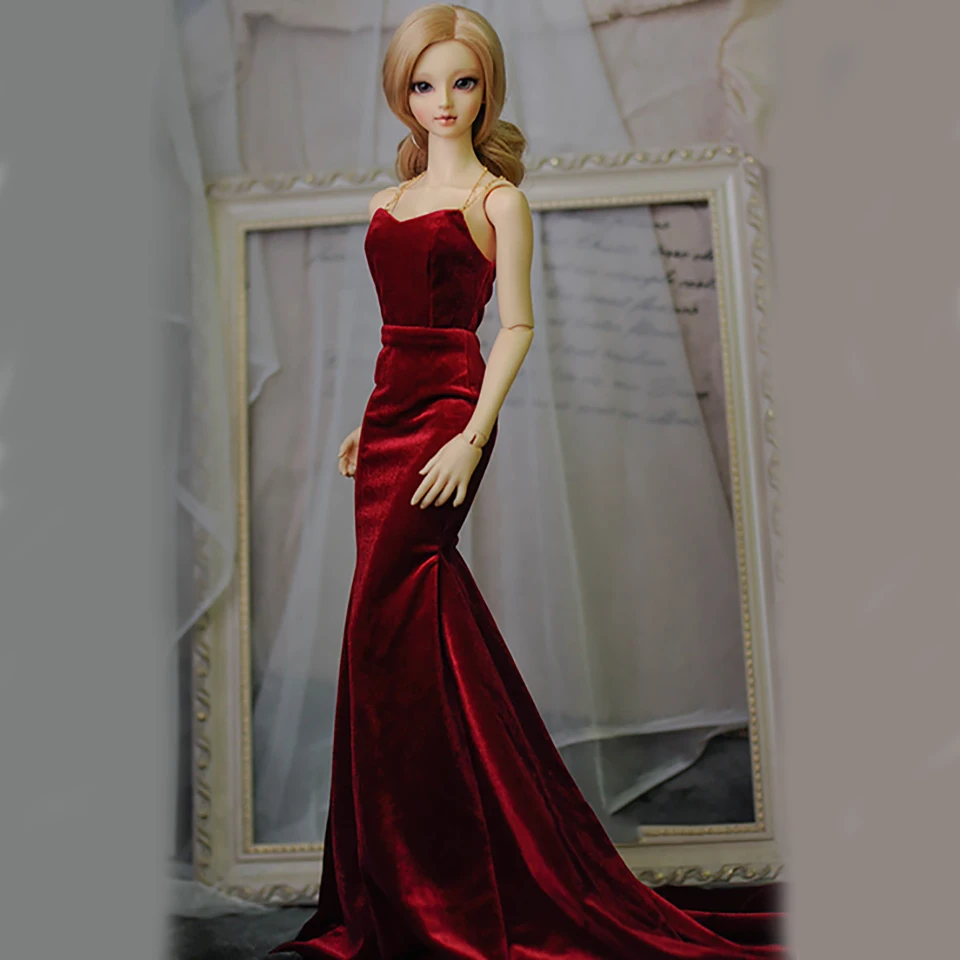 Cateleya bjd кукла 1/3 BJD SD16 sdgr ip платье бархатное платье рыбий хвост-красная кукла королева аксессуары