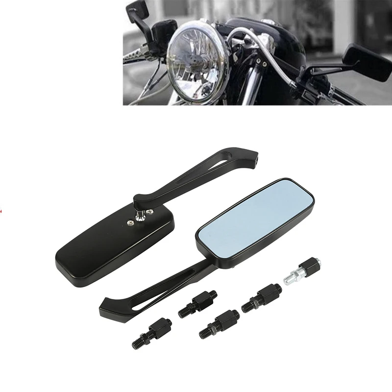 Боковые зеркала заднего вида для мотоцикла 8 мм 10 универсальные Harley Honda Yamaha Kawasaki