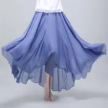 Yfashion женская льняная ткань юбка макси в стиле бохо Новая мода лето сплошной цвет Высокая Талия Длинные юбки Национальный стиль юбка женская