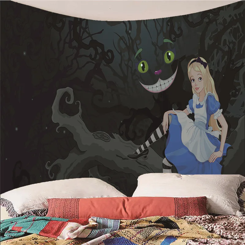 New Snow White Smiley Devil Tapestry Wall In Bedroom And Living Room Custom Waterproof Shade New Snow White Smiley Devil Tapestry Wall In Bedroom And Living Room Custom Waterproof Shade