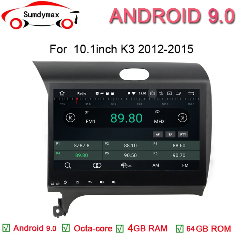 Perfect 2 din 10.1 inch Car DVD Player 4G + 64G Android 9.0 For Kia CERATO K3 FORTE 2013 with 4G modem Radio GPS WIFI BT RDS FM 0 Perfect 2 din 10.1 inch Car DVD Player 4G + 64G Android 9.0 For Kia CERATO K3 FORTE 2013 with 4G modem Radio GPS WIFI BT RDS FM 0