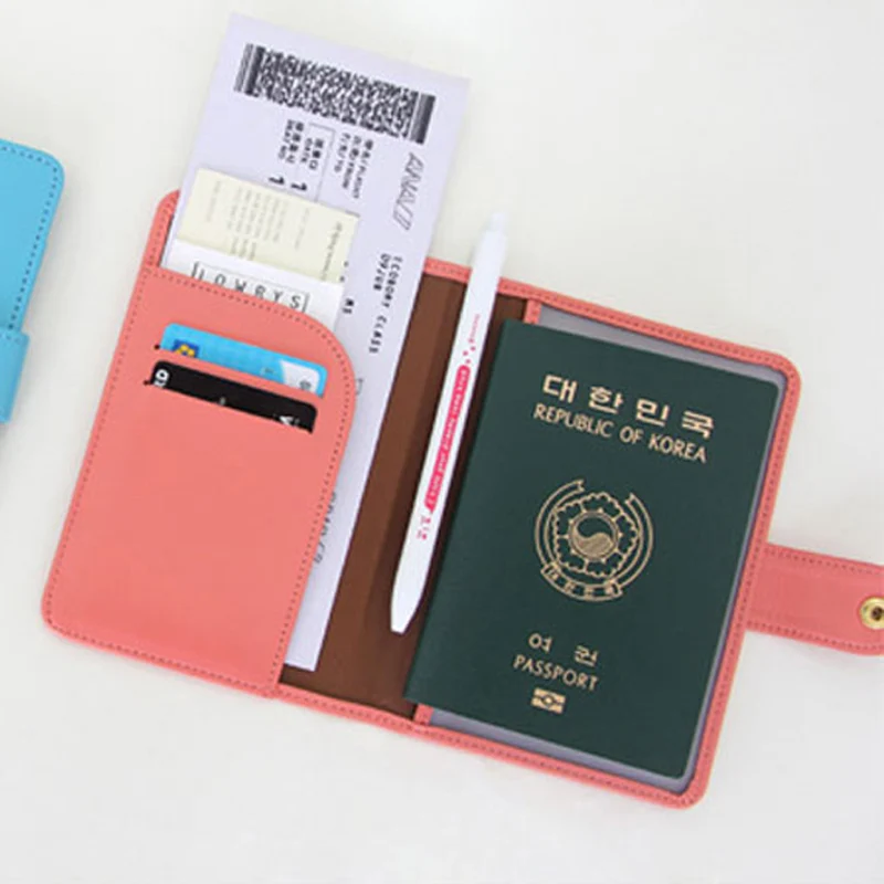 Multi functional short passport bag men and women travel documents