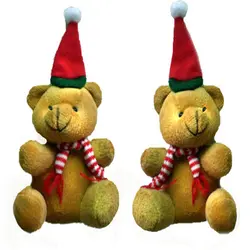 9 см плюшевые Рождественский плюшевый мишка кукла плюшевая игрушка для детей Рождественский подарок рождественские украшения 20 шт./лот J807