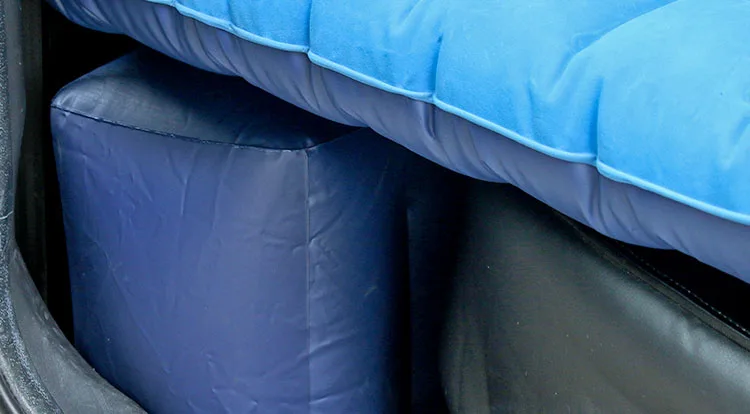 Coche colchón de aire inflable Camping natación viaje Universal asiento trasero cama Auto dormir cama de aire cubre gris oscuro/ beige/azul