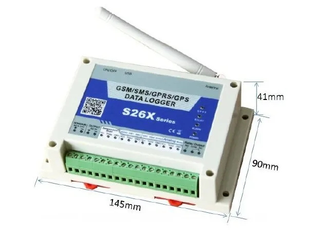 GSM GPRS удаленный беспроводной 4 аналоговых входа регистратор данных S262 статус мониторинга включает температурный режим, поток, состояние питания, PH