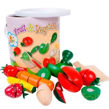 Детская деревянная игрушка овощи, фрукты игровой Домашний детский набор игрушечной посуды баррель посылка