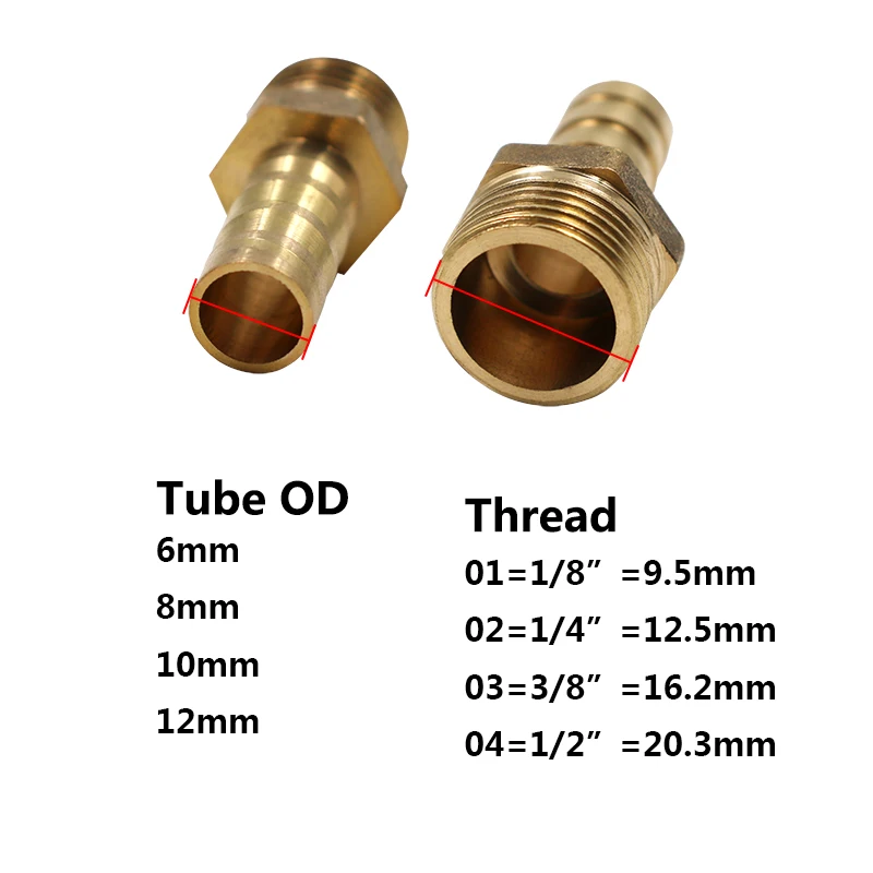 1/4" BSP to 12 mm Brass Male Barb Hose Tail Fitting Fuel Air Gas Water Hose Oil 1/4" BSP to 12 mm Brass Male Barb Hose Tail Fitting Fuel Air Gas Water Hose Oil