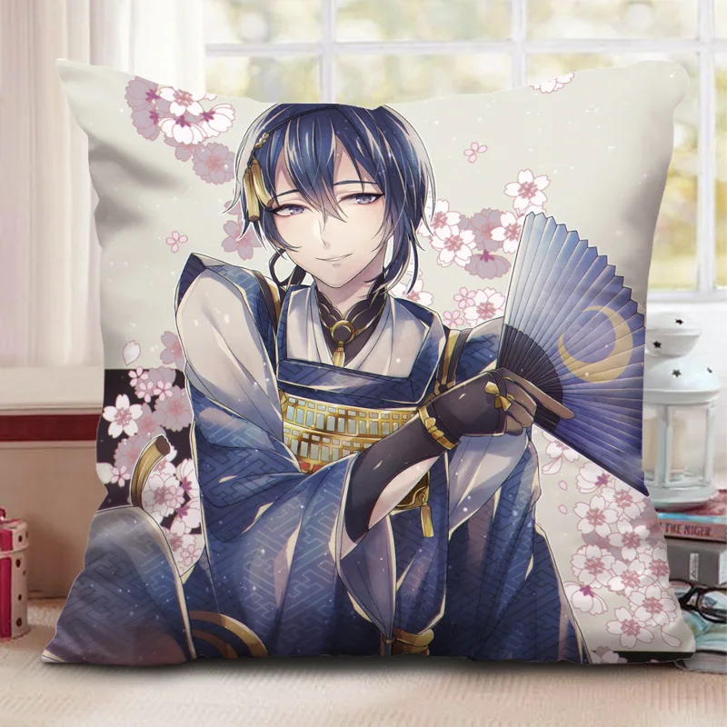Touken Ranbu Online Косплэй Опора Мода квадратная Подушка автомобиля для дивана под спину Pad Двусторонняя график Подушка Рождественский подарок