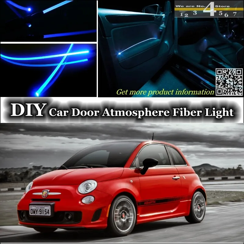 Us 21 85 13 Off For Fiat Abarth 500 500c Interior Ambient Light Tuning Atmosphere Fiber Optic Band Lights Inside Door Panel Illumination Refit In