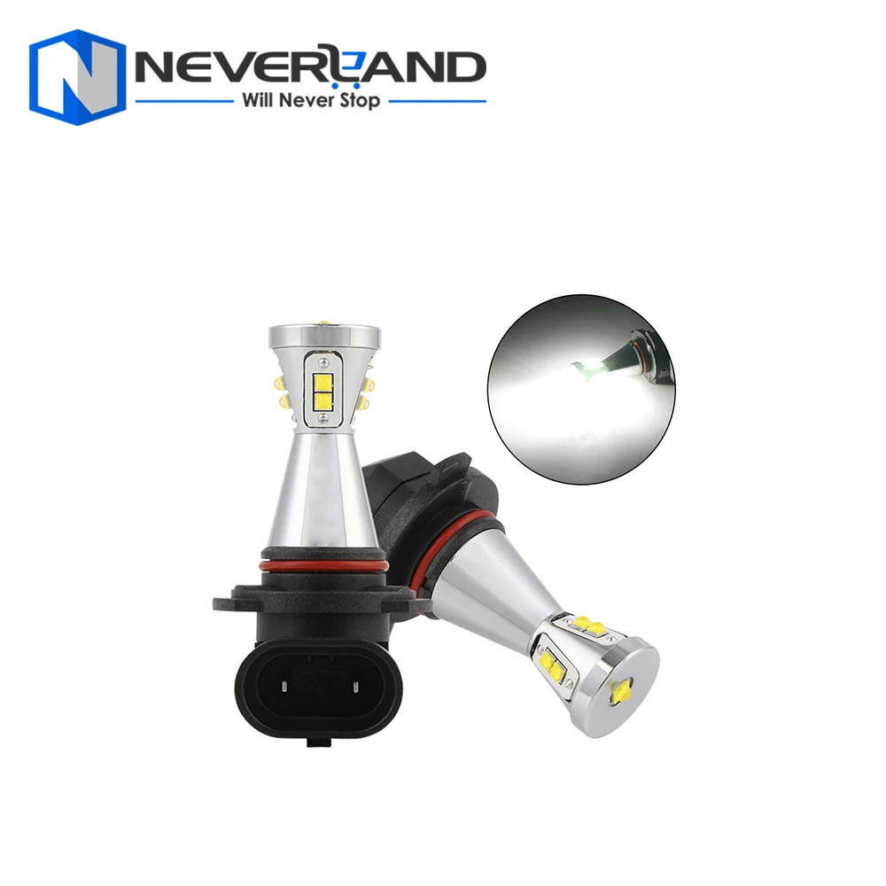 

Universal 9005/HB3 90W/set With CREE LED Chips Car LED Fog Light Driving Fog Lamps Headlight Bulbs 750lm 6000K Cool White D30