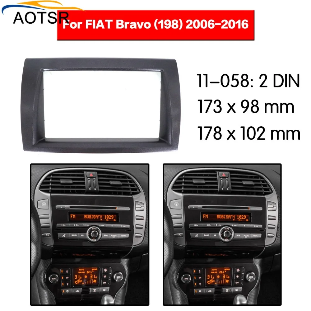 Радио панель для 2006- FIAT BRAVO 2DIN dvd-плеер фасции автомобиля стерео радио установка тире