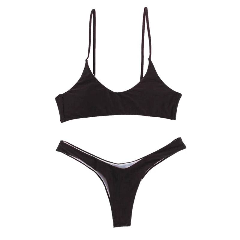 2018 New Summer Women Solid Bikini Set Push-up UnPadded Bra Swimsuit Swimwear Triangle Bather Suit Swimming Suit biquini (6)