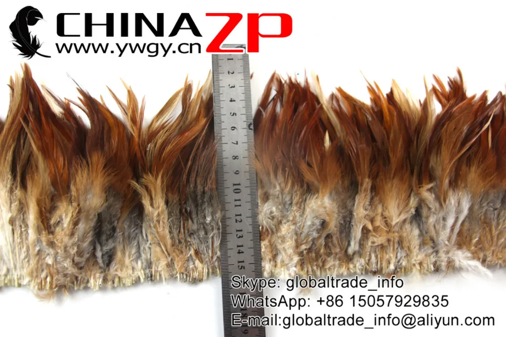 15  Strung Chinese Rooster Saddles feathers Red Mix (4)