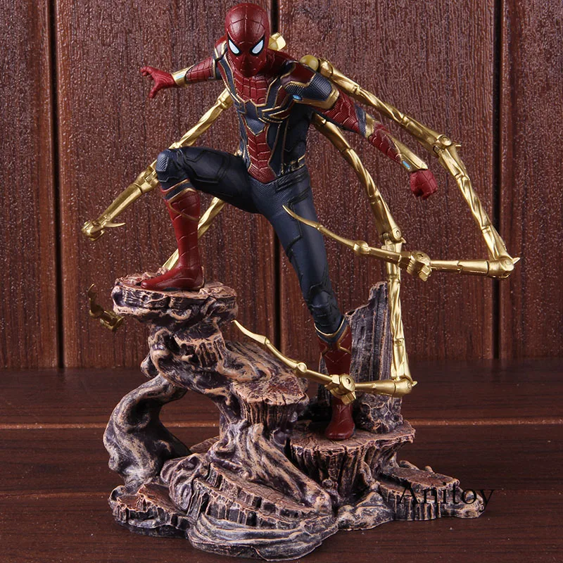 Marvel Spideran Фигурка Статуя Мстители Бесконечность война железо Marvel Человек паук фигурка ПВХ Коллекционная модель игрушки