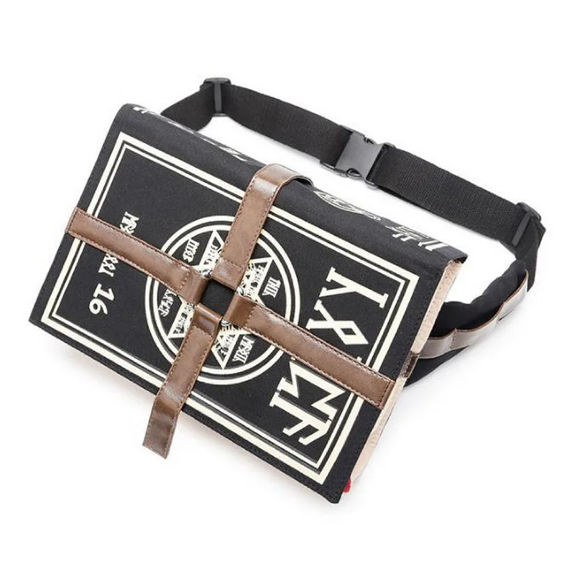  DIINOVIVO Anime Gothic Bag Magic Book Shape Crossbody Bag Unisex Punk Designer Chest Bag Retro Wome - 32841356793