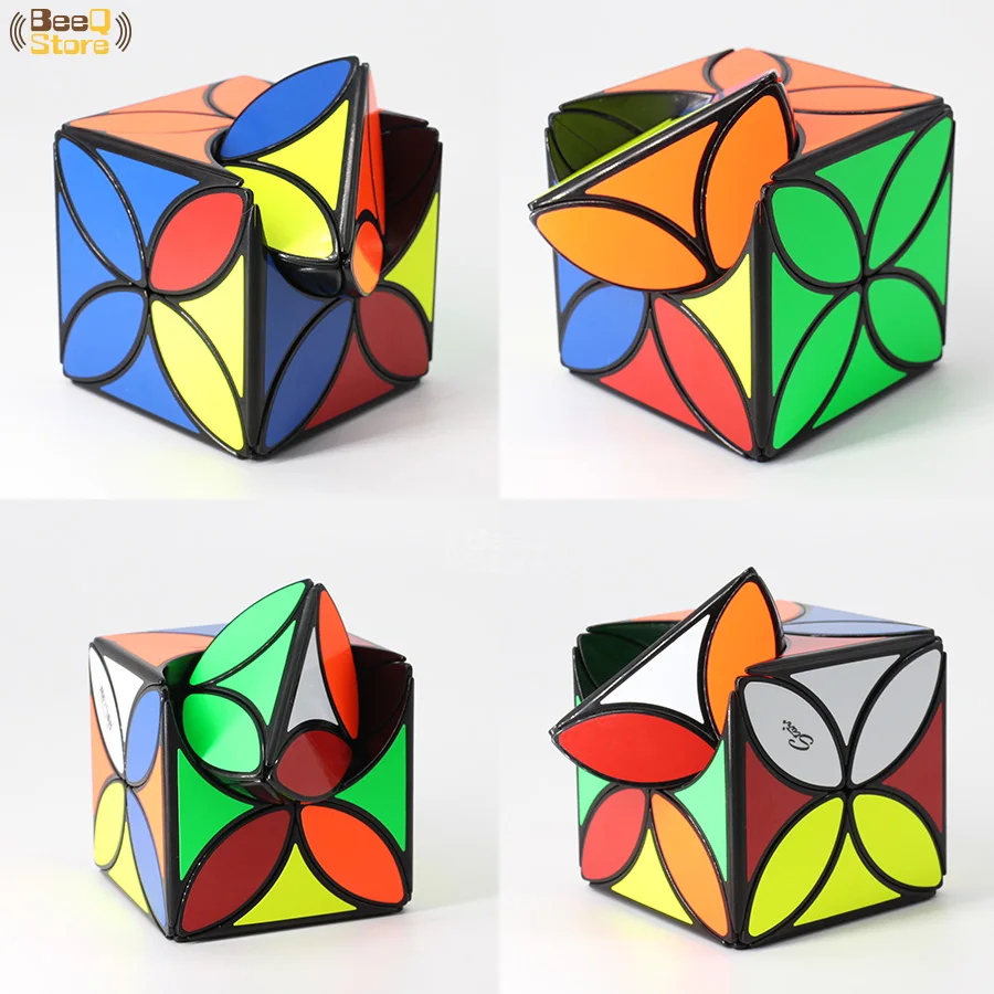 Mofangge четыре листа клевера Cube Magic Cube Puzzle игрушки для конкурса черный Stickerless странно-форма твист Cube