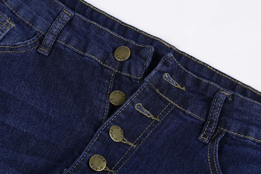 Новый стиль 2018 Женская Мода Повседневное свободные джинсы джинсовые штаны S-2XL