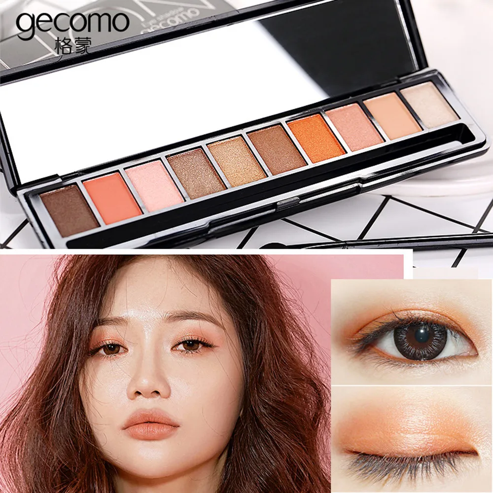 GECOMO 10 Colors Eyeshadow Palette Luxury Golden Pearl Matte Nude Eye Shadow 0509MZH GECOMO 10 Colors Eyeshadow Palette Luxury Golden Pearl Matte Nude Eye Shadow 0509MZH