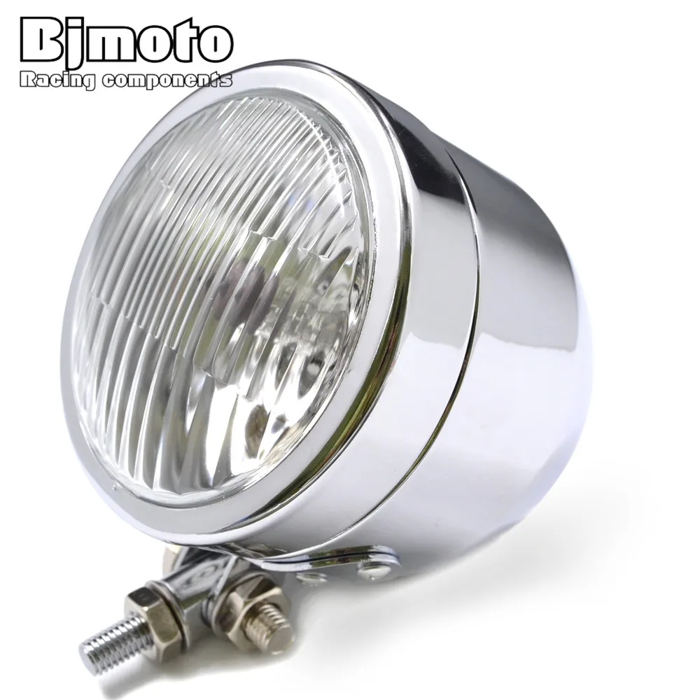 Best Moto 10MM Headlight OD4 1 4 #039; #039; Head Lamp For Honda Harley Custom bikes Bobber Chopper Touring M10 bolt Cafe Racer head light