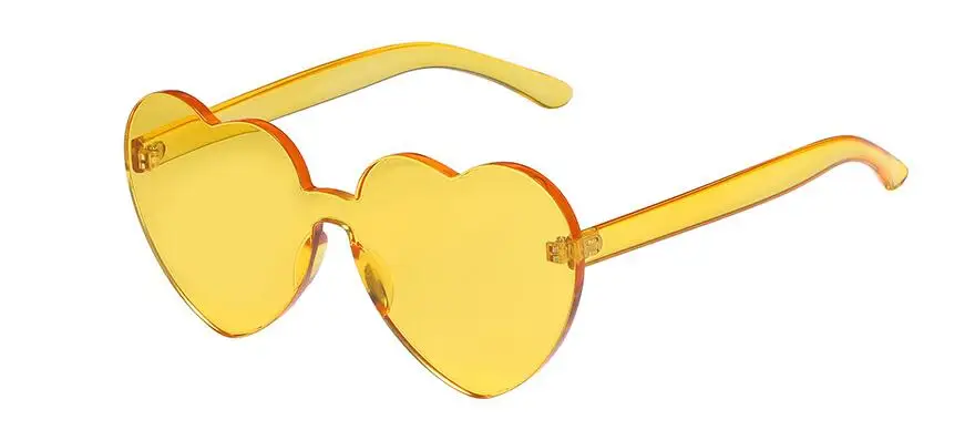 Женские солнцезащитные очки Hartvorm без оправы с прозрачными линзами,, фирменный дизайн, солнцезащитные очки в форме сердца для женщин, негабаритная оправа, Новинка - Цвет линз: C4