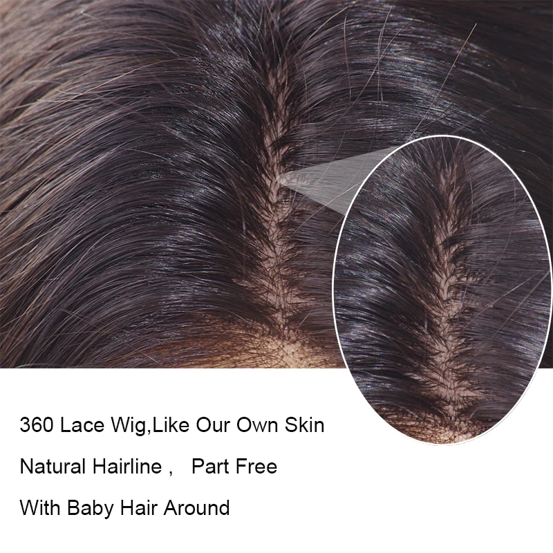 SEGO Pre Plucked 360 Lace Frontal Wig with Baby Hair Brazilian Body Wave 360 Circle Lace Wigs Human Hair Wigs for Black Women