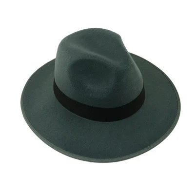 Мягкие мужские и женские винтажные Ретро широкие полями шерсть фетровая шляпа гибкий колпак твердая мягкая фетровая шляпа зимний Джаз Шляпа YY0728 - Цвет: Grey wool hats