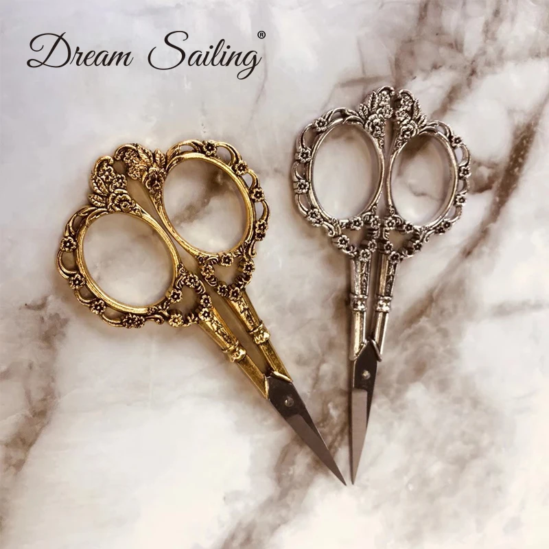 

European Antique Vintage Style Cuticle Scissor Cutter Sewing Tool Stainless Steel Pedicure Scissors Nail Cutting Manicure Tool