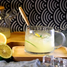 Японская ложка большой стакан Женская Офисная Питьевая чашка Цветочная чайная чашка кофейная кружка для молока на завтрак с ложкой