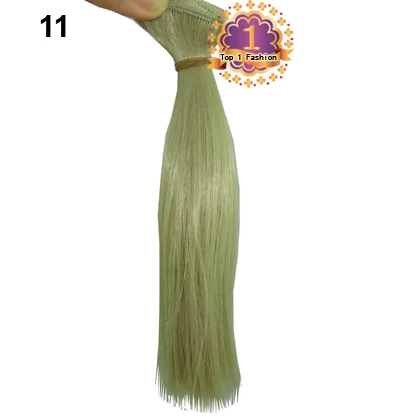 factory offer 15cm Straight brown falxen black khaki natural color BJD straight Doll Wigs hair for 1/3 1/4 BJD diy 18