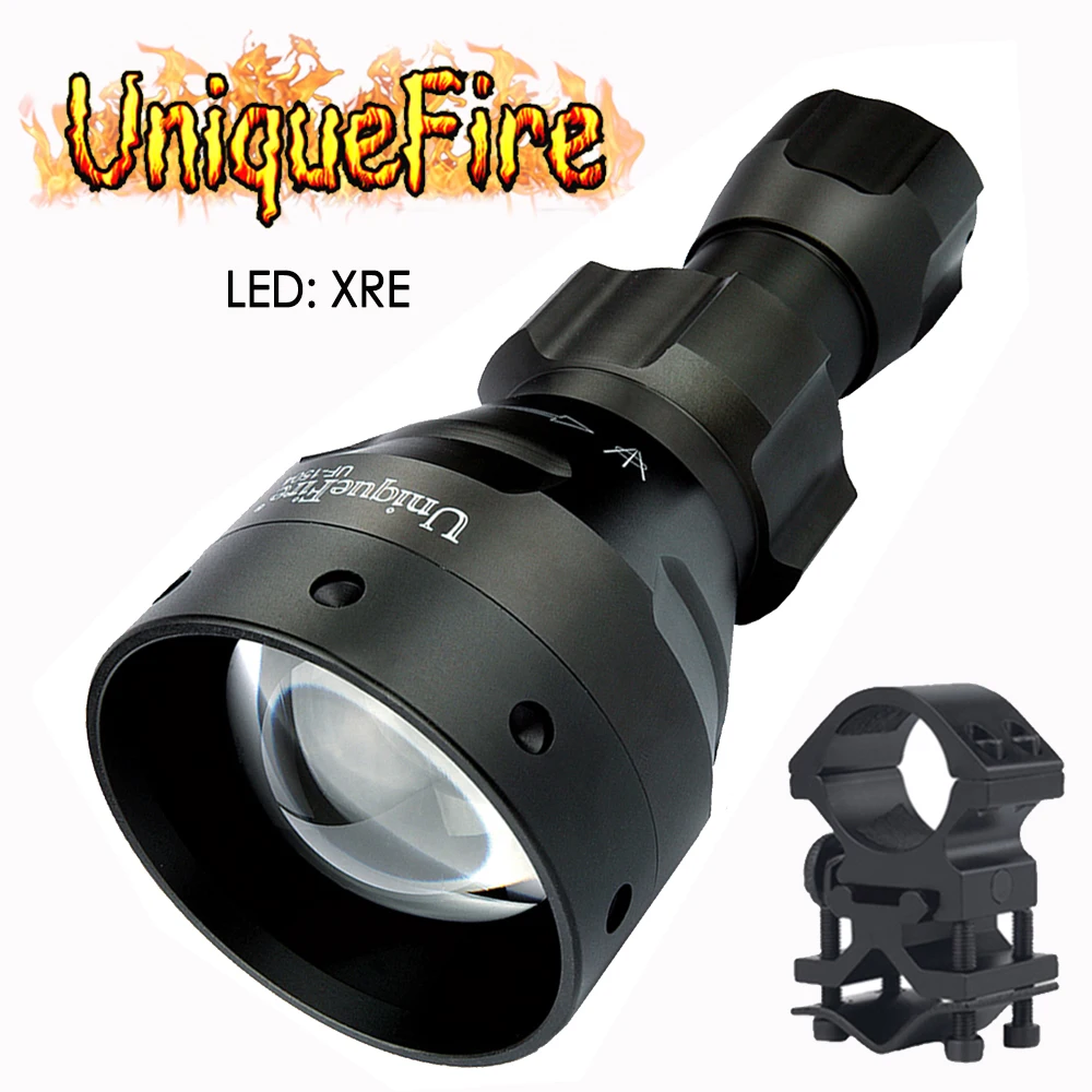Новый Upgrad охотничий фонарик UniqueFire 1504 xre-светодиоды 1 режим с креплением для